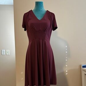 Maggy London Deep Burgundy Midi Dress
